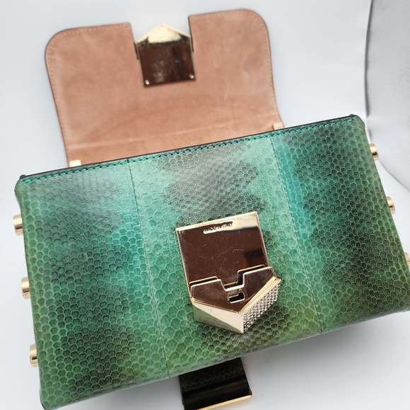 Jimmy Choo snake skin Lockett bag - Picture 4 of 9